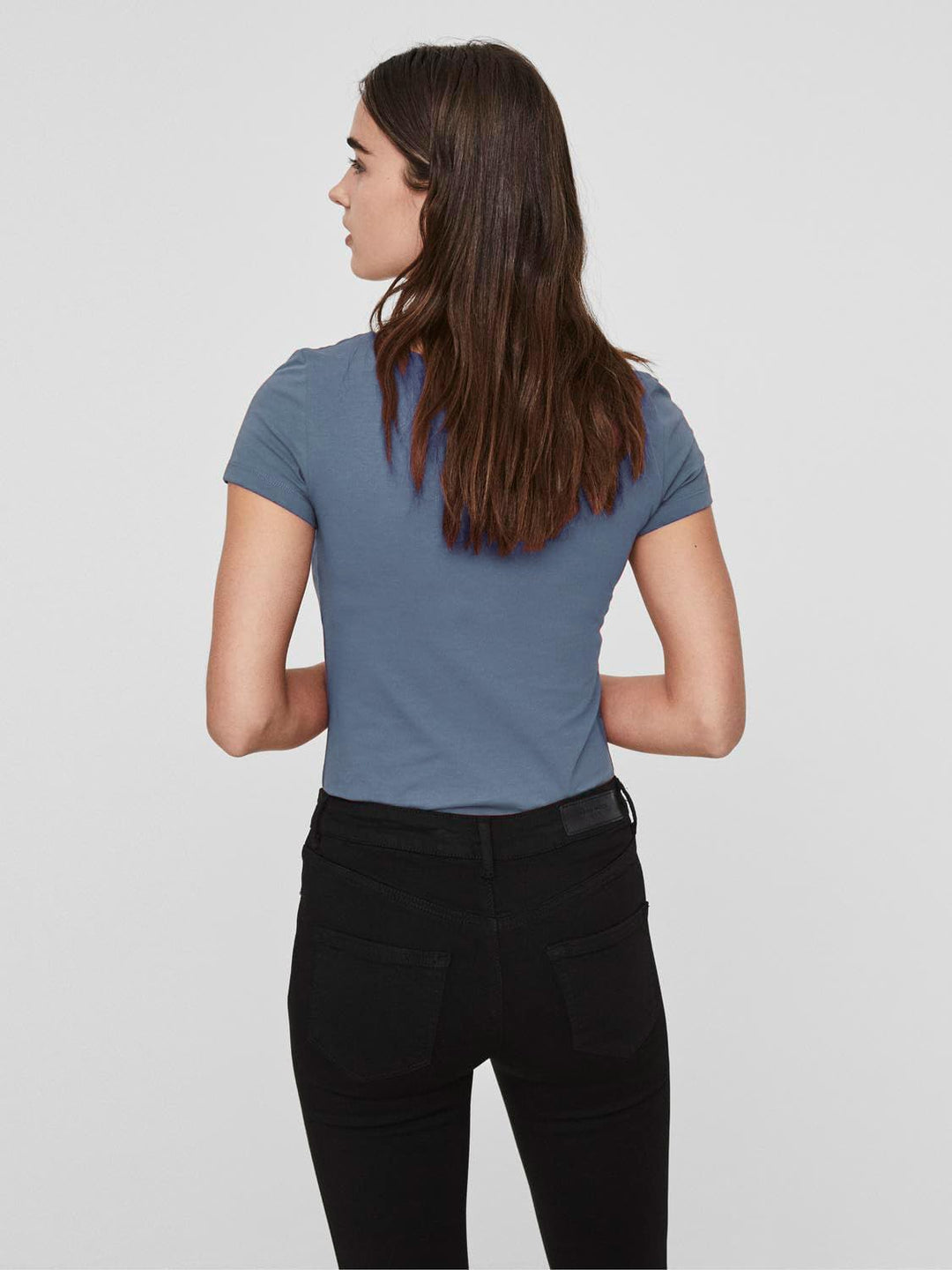 VERO MODA Damen Vmmaxi My Soft Ss U-Neck T-Shirt S 3er Pack (Granite Green, Lightest Sky, Citadel),