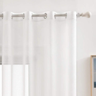 MIULEE Gardinen Transparent Vorhänge Farbverlauf Voile Sheer 2er Set Vorhang mit Ösen Dekoschal Fens