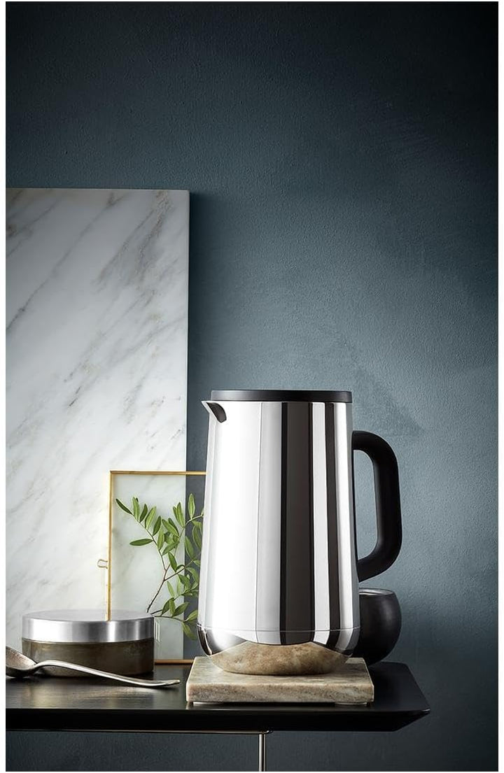 WMF Impulse Thermoskanne Edelstahl 1l, Isolierkanne für Tee oder Kaffee, Druckverschluss, hält Geträ