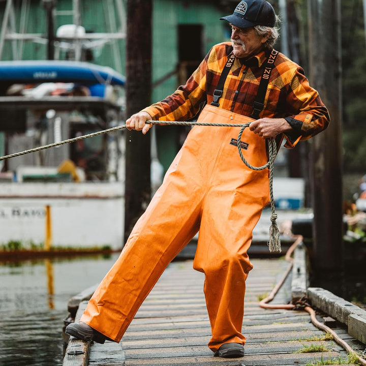 Grundens Herren Herkules Latzhose in Professioneller Qualität | Wasserdicht, Verstellbar XL Grün, XL