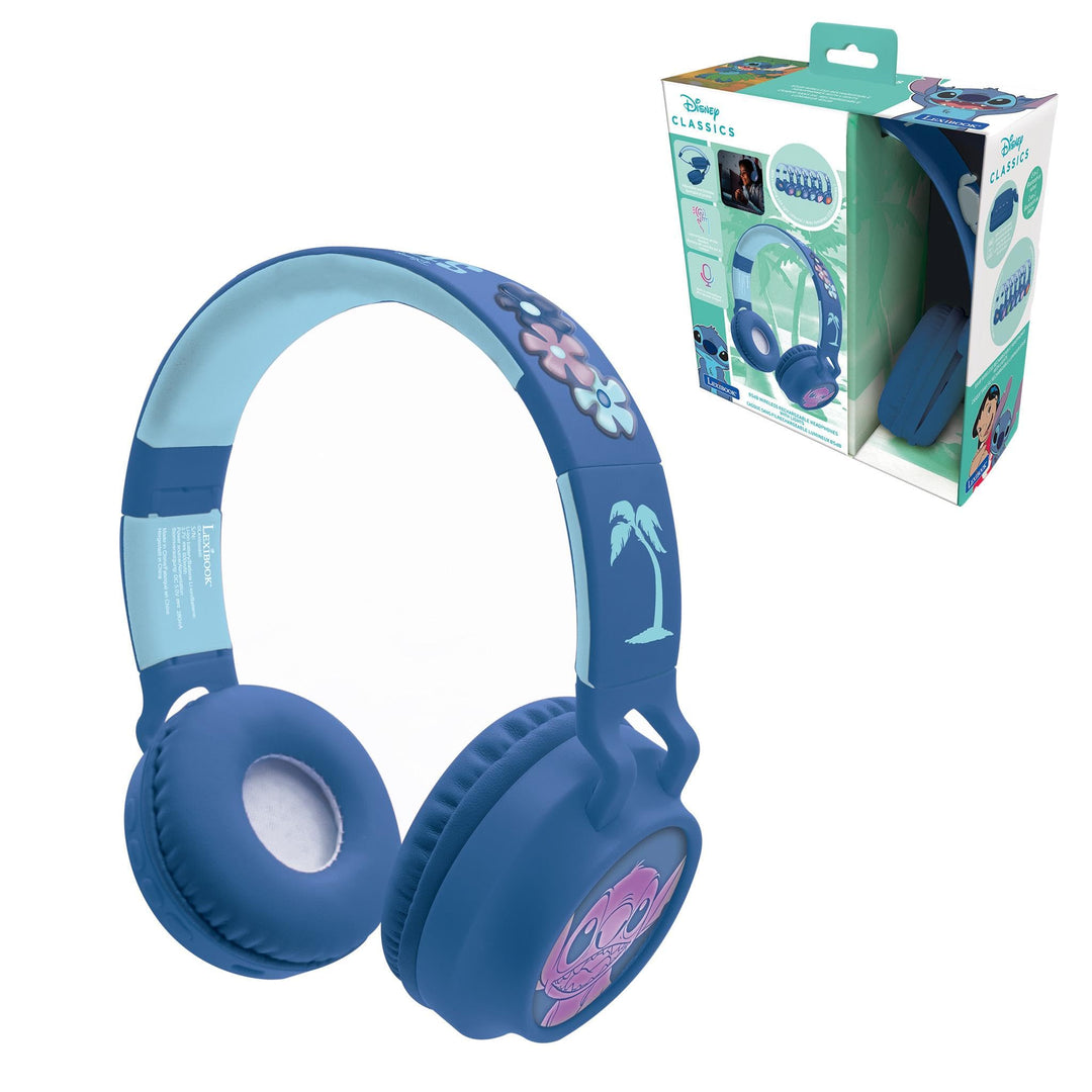 Lexibook - Disney Stitch - 2-in-1-Kopfhörer mit Stitch-Details und Lichteffekten, hochwertiger Sound