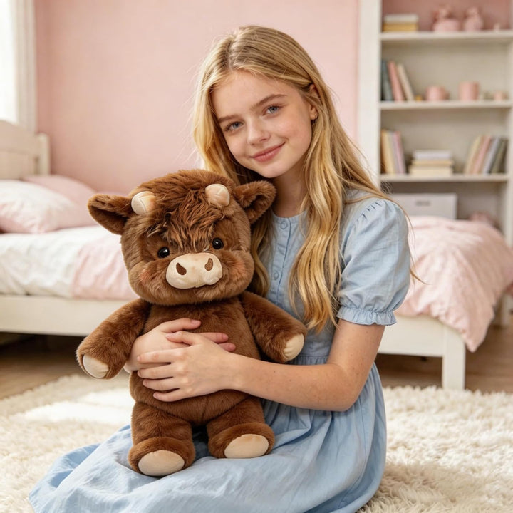 Running Cow Plush 45cm, Kuh Kuscheltier, Laufendes Kalb Plüschtier, Wildschwein Stofftier, Cartoon S