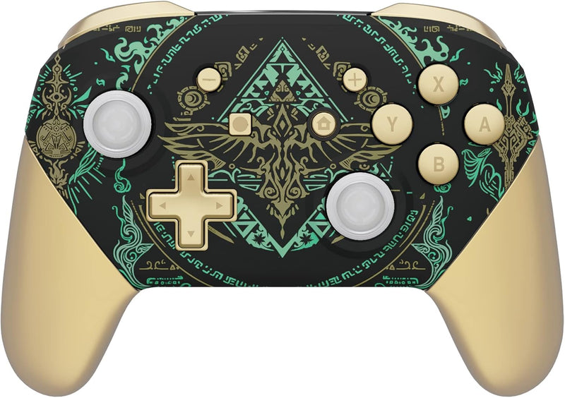 eXtremeRate Griff Hülle Set kompatibel mit Nintendo Switch Pro Controller, DIY-Ersatz Front Case/Bac