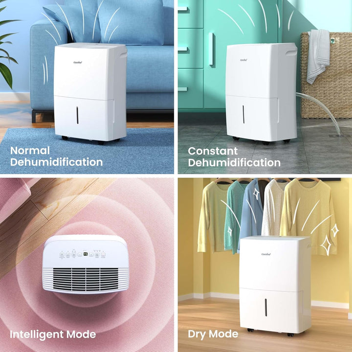 Comfee Luftentfeuchter 16L,Raumgrösse ca. 80m³(32m²),Smart modu,Timer 24H,Wassertank 3L ,APP-fähig,M