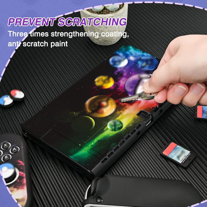 DLseego Schutzhülle Kompatibel mit Switch OLED,Schlanke Weiche Dockable Schutzhülle mit 4 Switch Joy