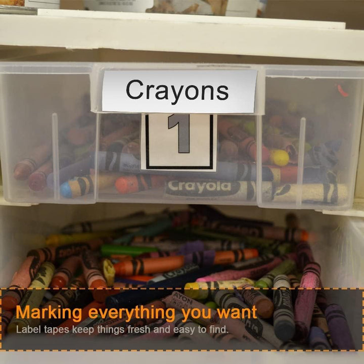 Oozmas Kompatibel mit Brother P-touch Bänder 18mm TZe-241 TZ tape 18mm 0.7 Weiss, Kompatibel mit Pto