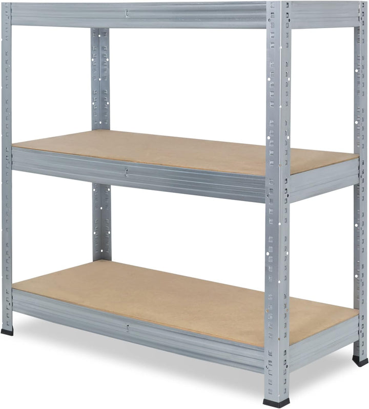 shelfplaza® 90x100x30cm Profi Schwerlastregal verzinkt/Metallregal mit 3 Böden à 200kg Tragkraft/Kel