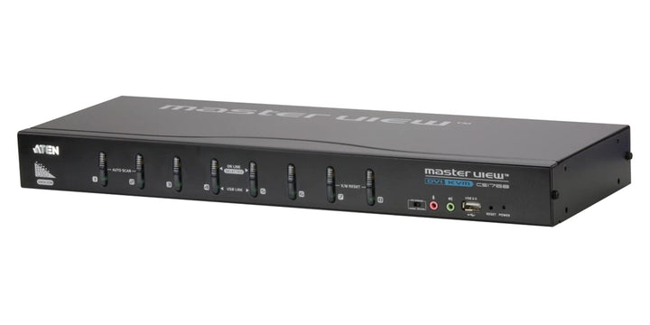Aten CS1768 8-Port USB DVI KVM Switch, Schwarz
