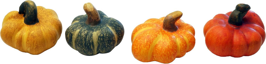 khevga Herbstdeko Zierkürbis Deko-Kürbisse aus Terracotta 12er Set