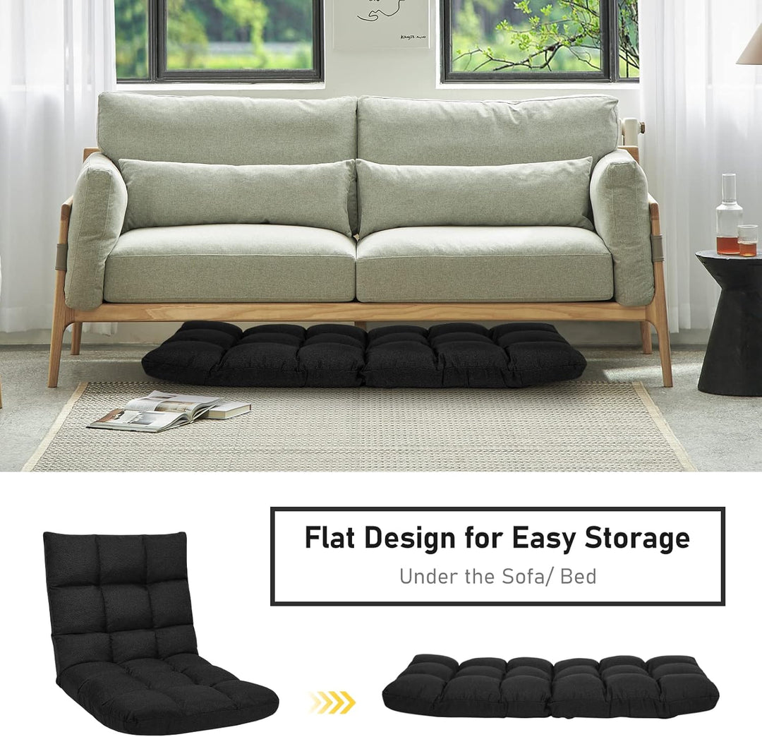 GOPLUS Bodenstuhl, Bodensofa mit Rückenlehne, Bodensessel mit Schlaffunktion, Floor Chair, Lazy Sofa