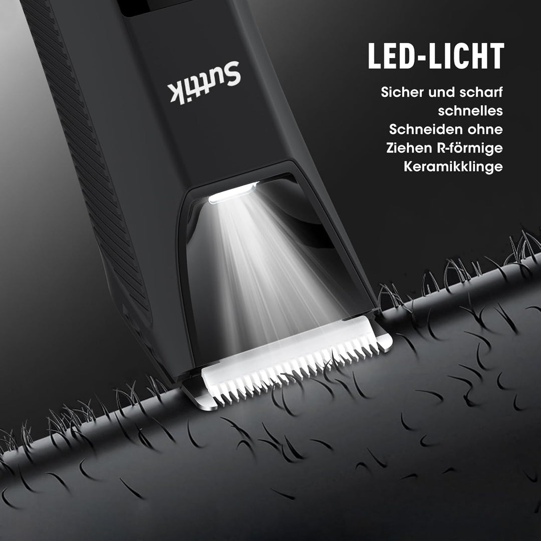 Suttik 3 IN 1 Intimrasierer Trimmer für Männer Körper &amp; Kugelhaartrimmer Nasenhaartrimmer Nass-/Troc