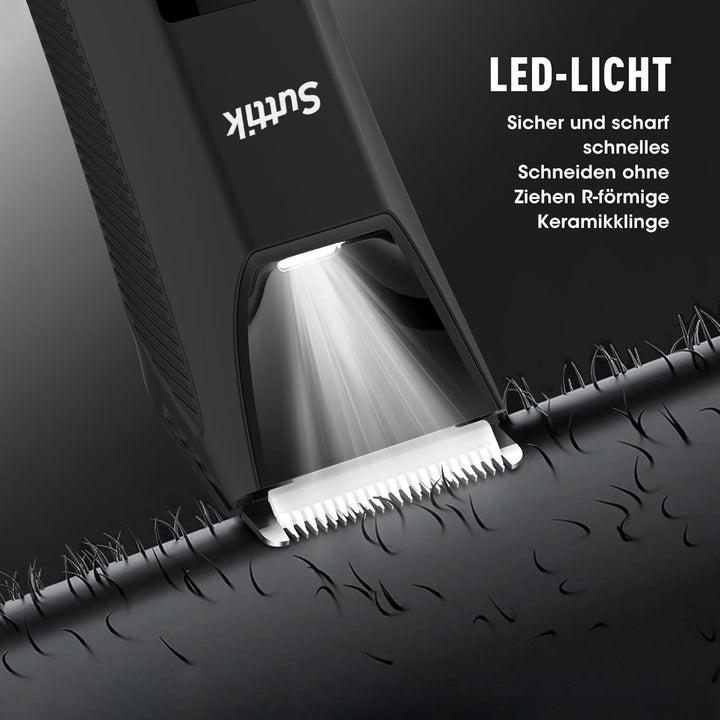 Suttik 3 IN 1 Intimrasierer Trimmer für Männer Körper &amp; Kugelhaartrimmer Nasenhaartrimmer Nass-/Troc