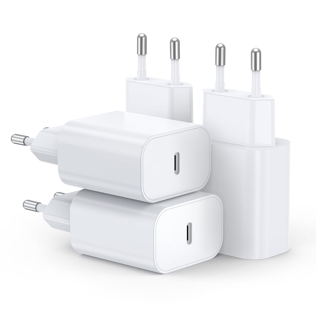 20W USB C Adapter, USB-C Ladegerät kompatibel mit i-Phone 17/16/15/14/13 Plus Pro Max Mini, i-Pad, A