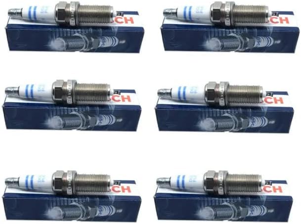BMW Spark Plugs Plug Set Platinum Iridium High Power Bosch OEM 12122158253 (6pcs) by Bosch