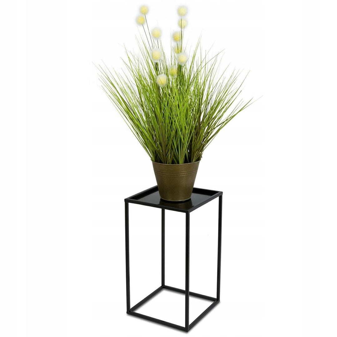 Loft HowHomely Blumenständer Metall Schwarz 40 cm Hoch - Solider und Robuster Blumenhocker Metall -