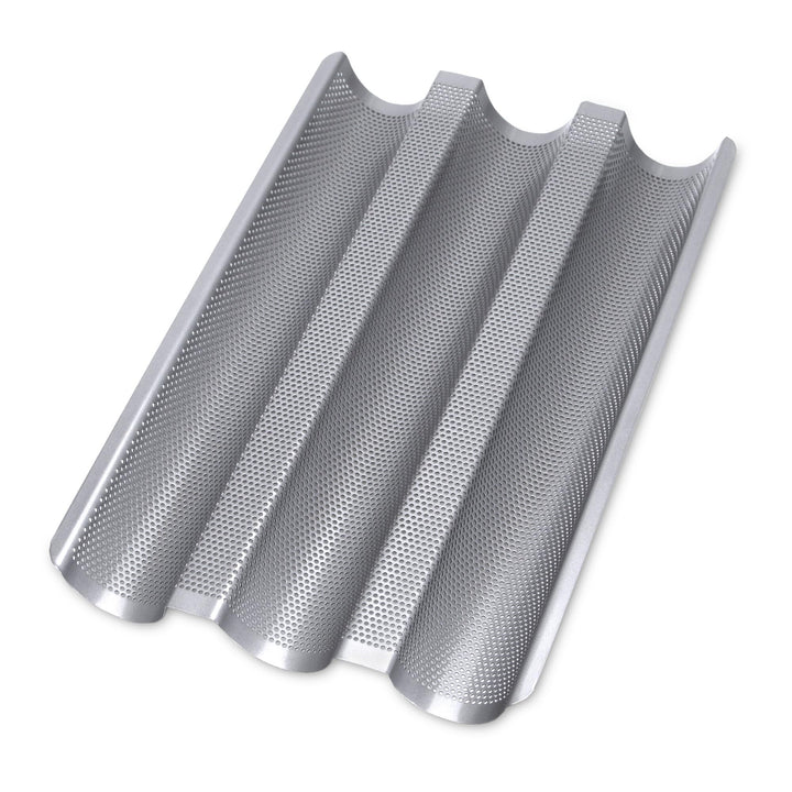 Staedter - Baguette Backblech - 37 x 24 cm - für 3 Baguettes H 2,5 cm - hochwertige Antihaftbeschich