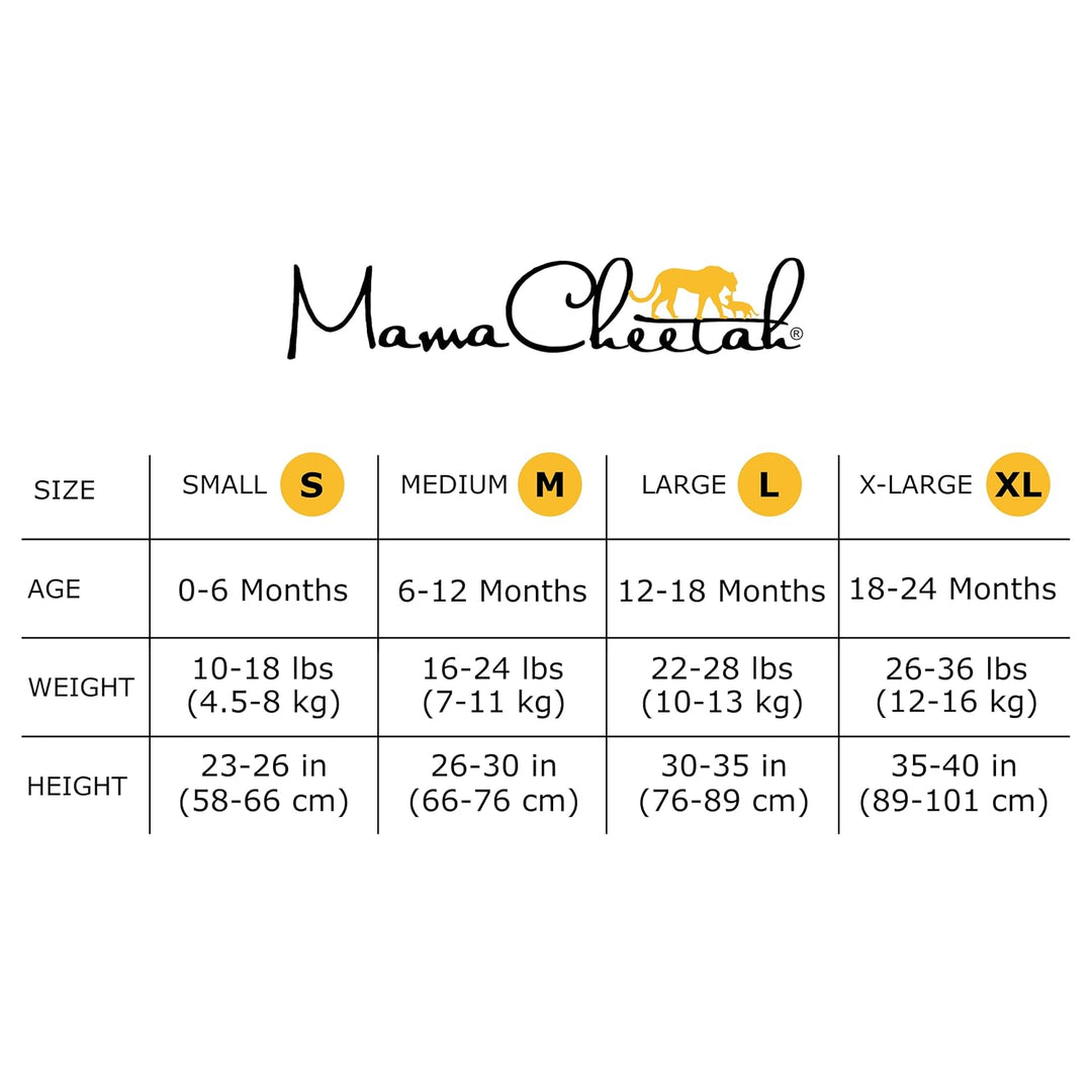 Mama Cheetah Baby Schlafsack, Bio-Baumwolle, Tragbare Babydecke, Schlafsack mit 2-Wege-Reissverschlu