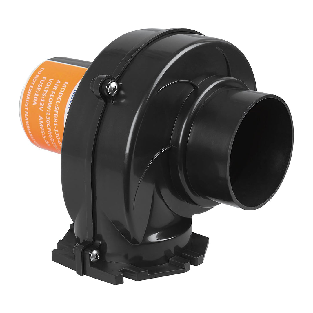Seaflo In Line Bilge Air Blower 130CFM Boat Black Ventilation Marine 12V 2.5AMP by SEAFLO