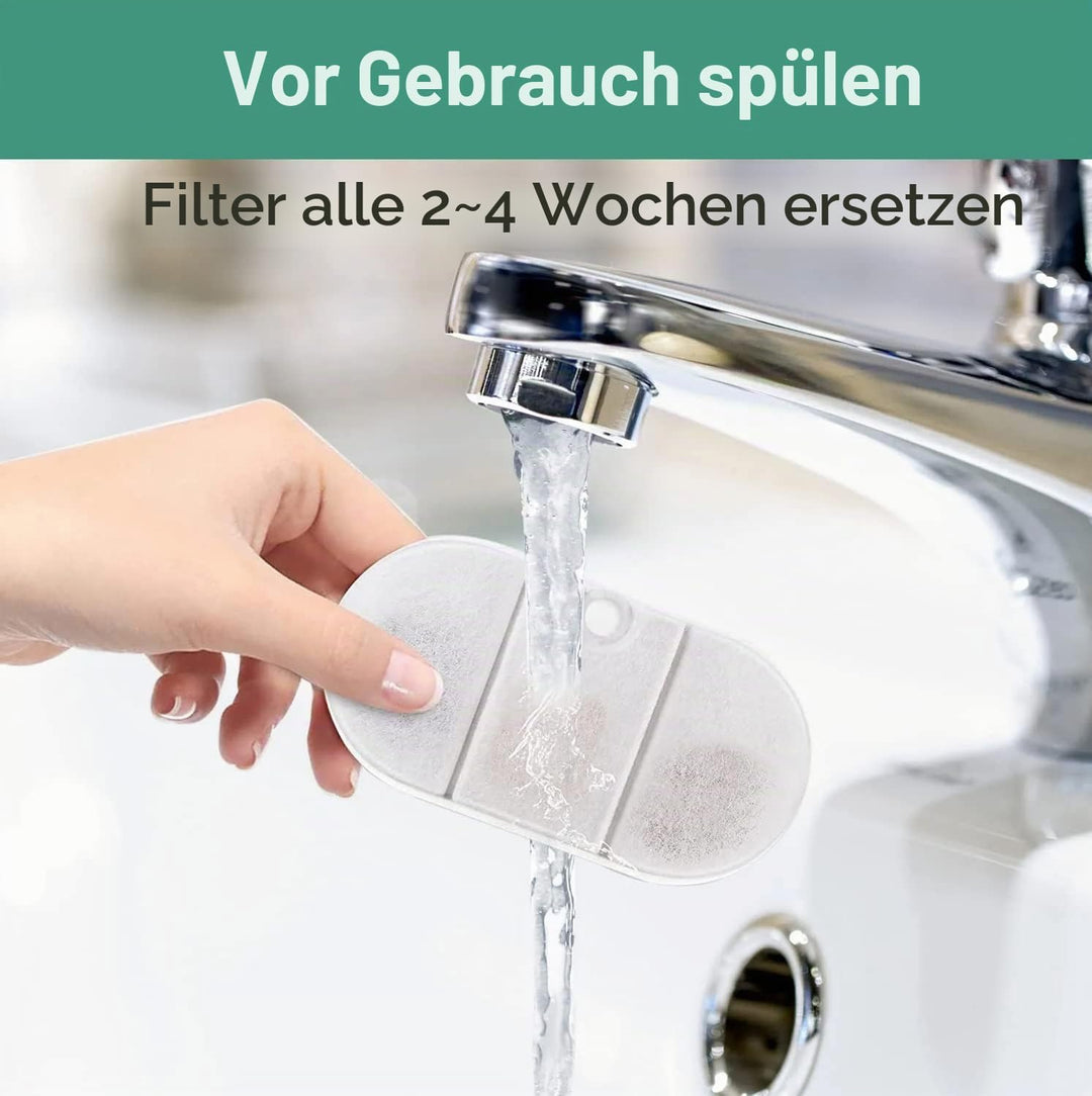 10 Set Ersatzfilter für Trinkbrunnen, Katzenbrunnen 10 Stück Kohlefilter und 10 Stück Schaumfilter f