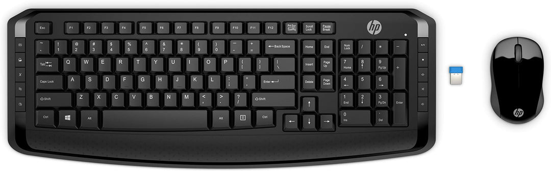 HP 300 Bundle (3ML04AA) kabellose Tastatur und Maus (QWERTZ, 1.600 dpi, USB Dongle, 3 Tasten, Scroll