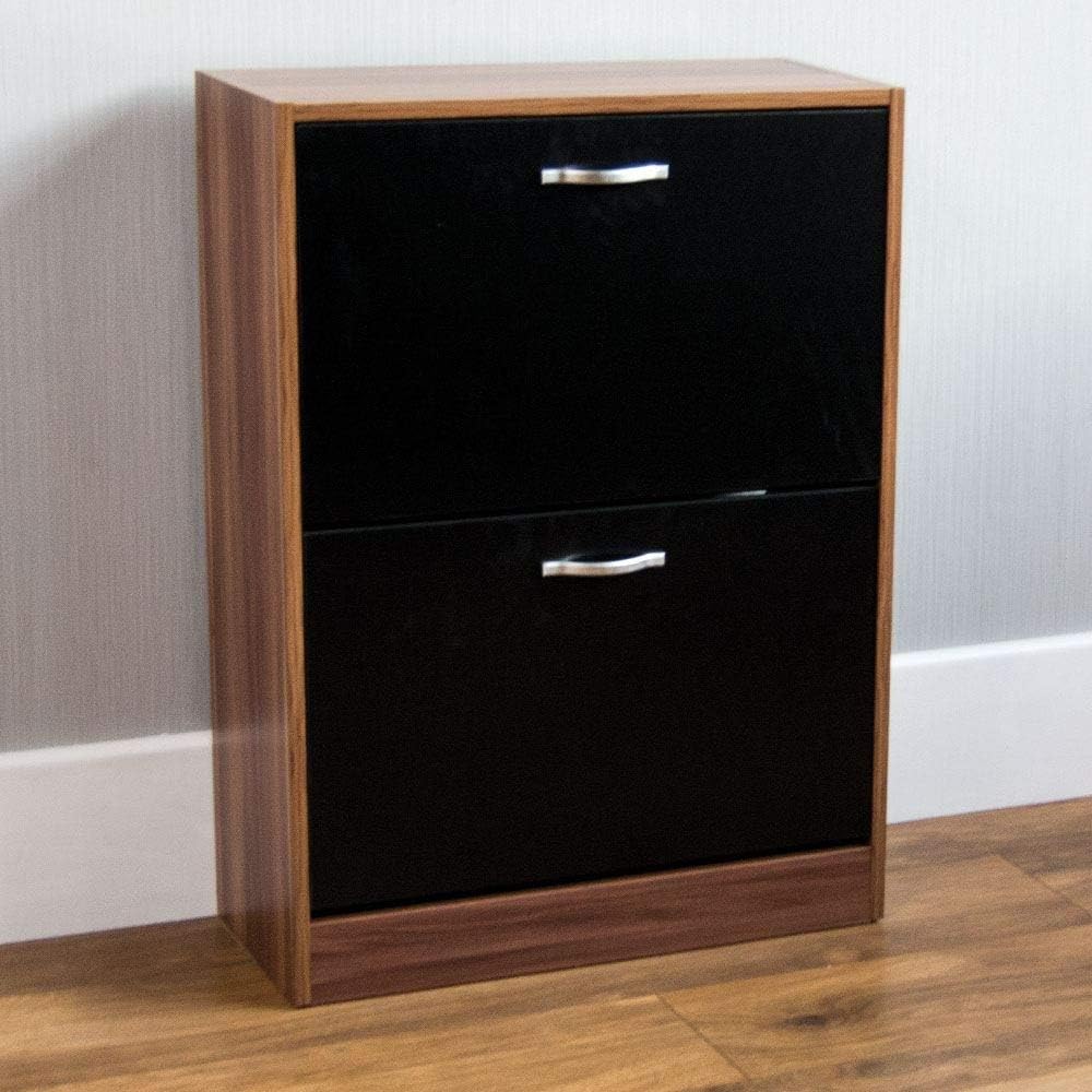 Vida Designs Schuhschrank mit 2 Schubladen, Schrank, Schuhaufbewahrung, Organizer, herunterziehbares