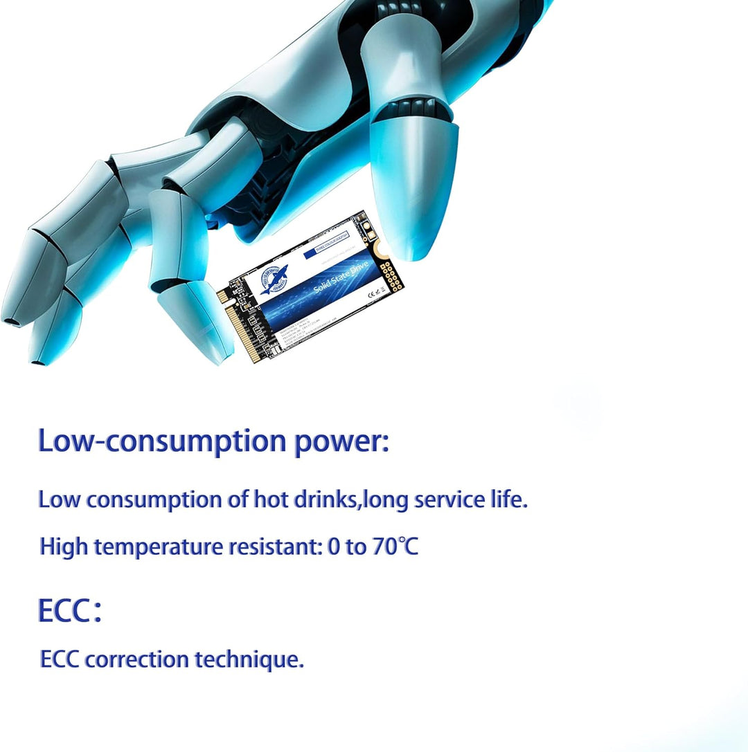Dogfish M.2 2242 SSD 512 GB NVMe PCIe Gen3 x 4 Internes Solid State Drive, 3D NAND TLC, Gaming SSD,