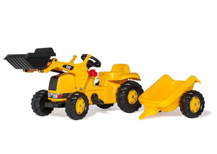Rolly Toys rollyKid CAT Trettraktor mit Anhänger (für Kinder von 2,5 bis 5 Jahren, Heckkupplung) 023