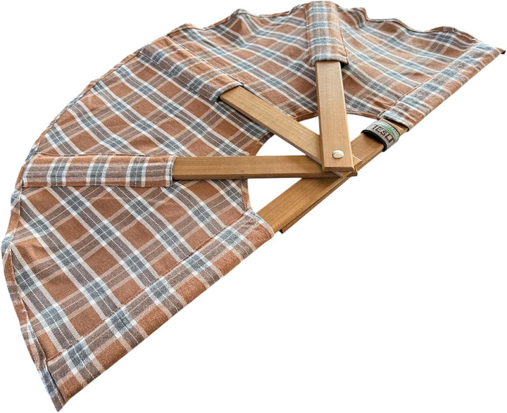 Sauna Fächer 75 cm – Grosser handgemachter Saunafächer für Aufguss & Wärmeverteilung – 100% Baumwoll