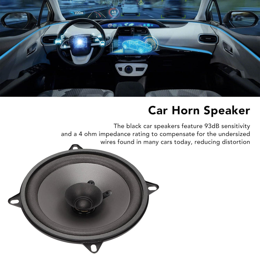 Cuifati 400 W Auto-Subwoofer, 5-Zoll-Koaxial-Autolautsprecher Hochleistungs-Bass-Surround-Sound-Ster