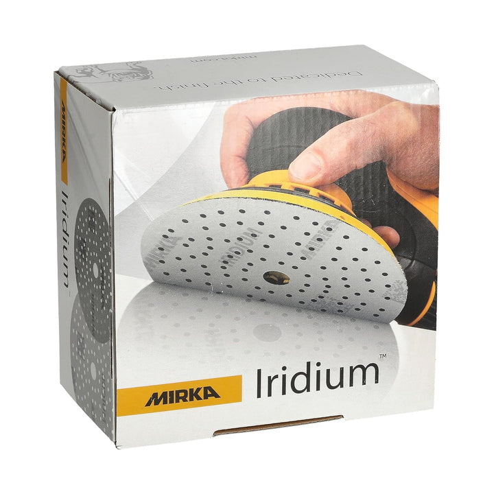 Mirka Iridium Premium-Schleifpapier Ø 125mm Klett 89-Loch, Korn 800, 100 Stk / Zum Schleifen von Lac