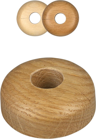 10 Stück Einzel Heizungsrohr Rosette, verschiedene Echthölzer und Grössen, Rohrabdeckung, Abdeckrose
