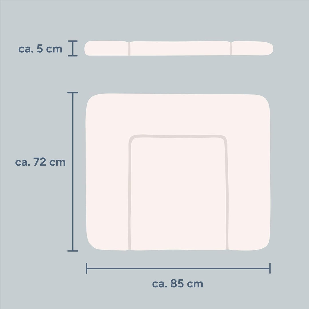 Ehrenkind® Abwaschbare Wickelauflage - Hygienisch, Sicher und Vielseitig in Rosé | Wickelauflage 72x