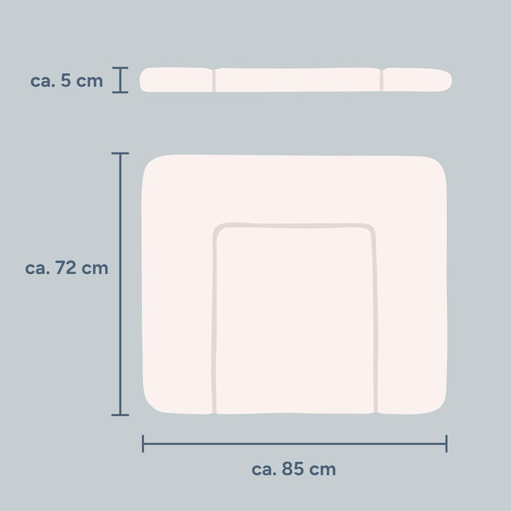 Ehrenkind® Abwaschbare Wickelauflage - Hygienisch, Sicher und Vielseitig in Rosé | Wickelauflage 72x
