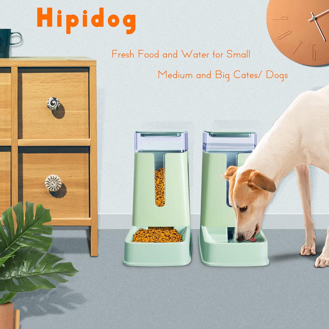 Automatischer Futterspender für Hunde und Wasserspender, Grün