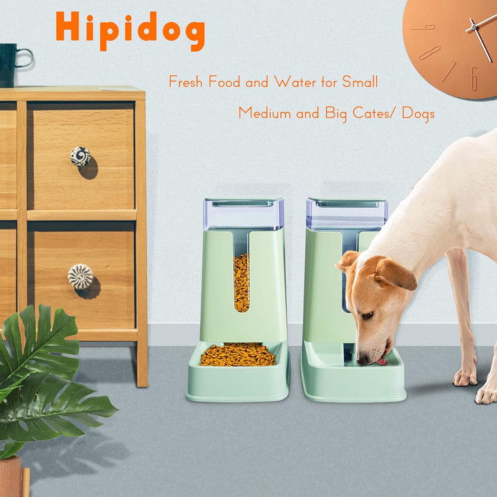 Automatischer Futterspender für Hunde und Wasserspender, Grün