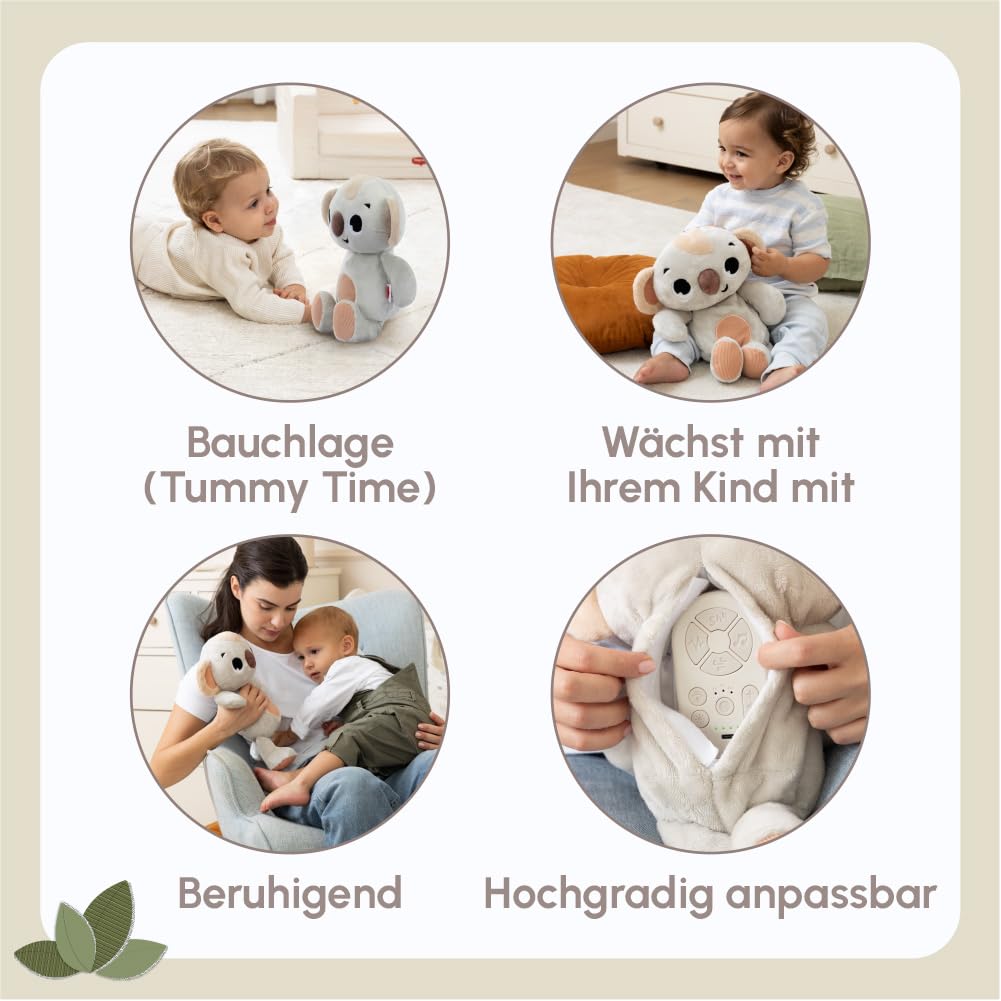 Tiny Love Kuscheltier Koala Snuggly Buddy, Baby Spielzeug, 0+ Monate, Atmendes Kuscheltier mit beruh