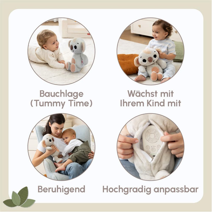 Tiny Love Kuscheltier Koala Snuggly Buddy, Baby Spielzeug, 0+ Monate, Atmendes Kuscheltier mit beruh