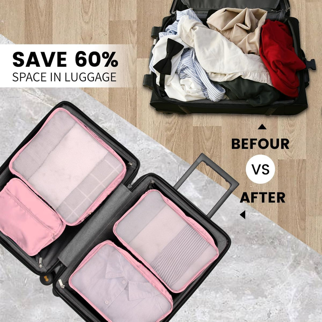 Grosse Koffer Organizer Set 12-teilig, Wasserdichte Packwürfel, Travel Organizer zum Gepäckpacken, F