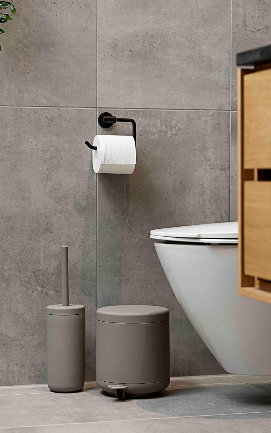 Zone Ume Toilettenbürste, Durchm. 10, Höhe 38,7 cm, Taupe cm Taupe, cm Taupe