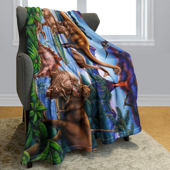 YISUMEI Decke 125x200 cm Kuscheldecken Sanft Flanell Weich Fleecedecke Bettüberwurf Dinosaurier