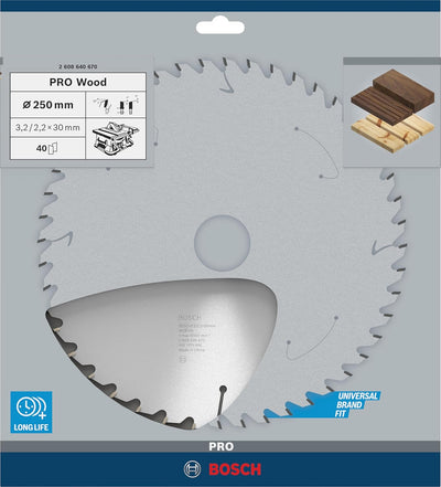 Bosch Accessories Bosch Professional 1x Kreissägeblatt Optiline Wood (Sägeblatt für Holz, Ø 250 x 30