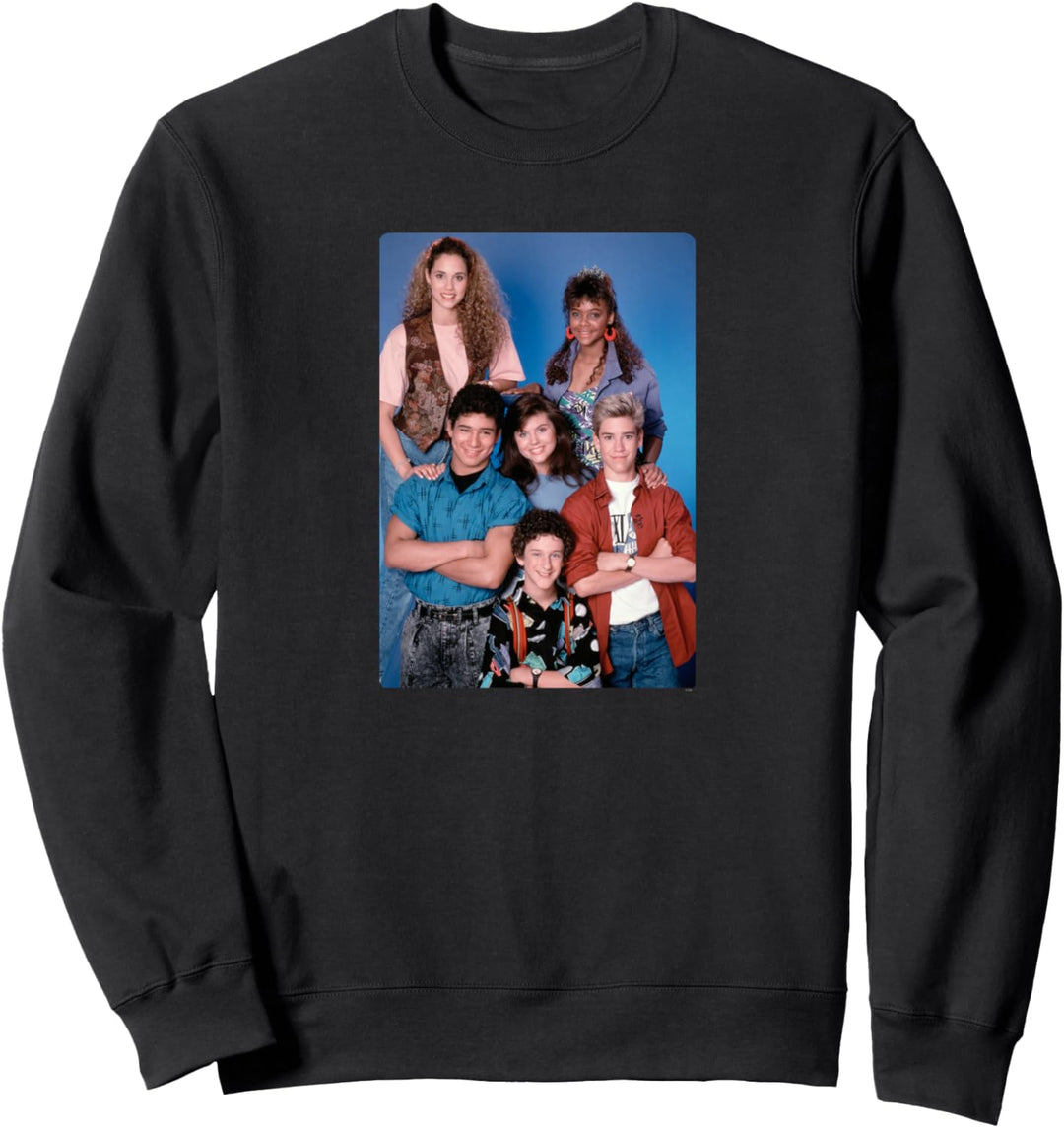 Saved By The Bell Vollfarbiges Gruppenfoto Sweatshirt
