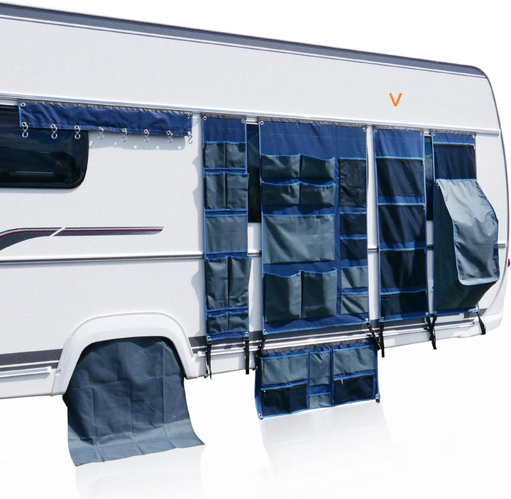 your GEAR Caravan Organizer – Hängeregal/Hakenleiste für Wohnwagen 45-140 cm | Varianten Pocket, Sho