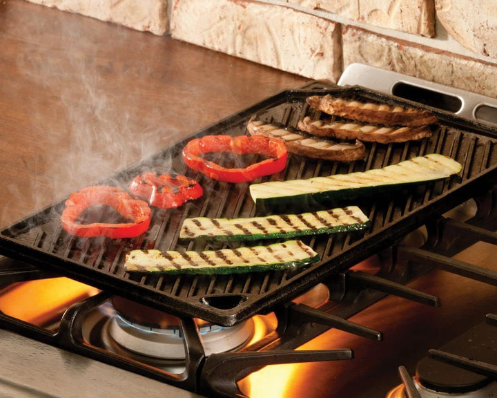 Lodge Logic Iron Griddle/Bratflächen 16.75 Inch Doppelbrenner, 16.75 Inch Doppelbrenner
