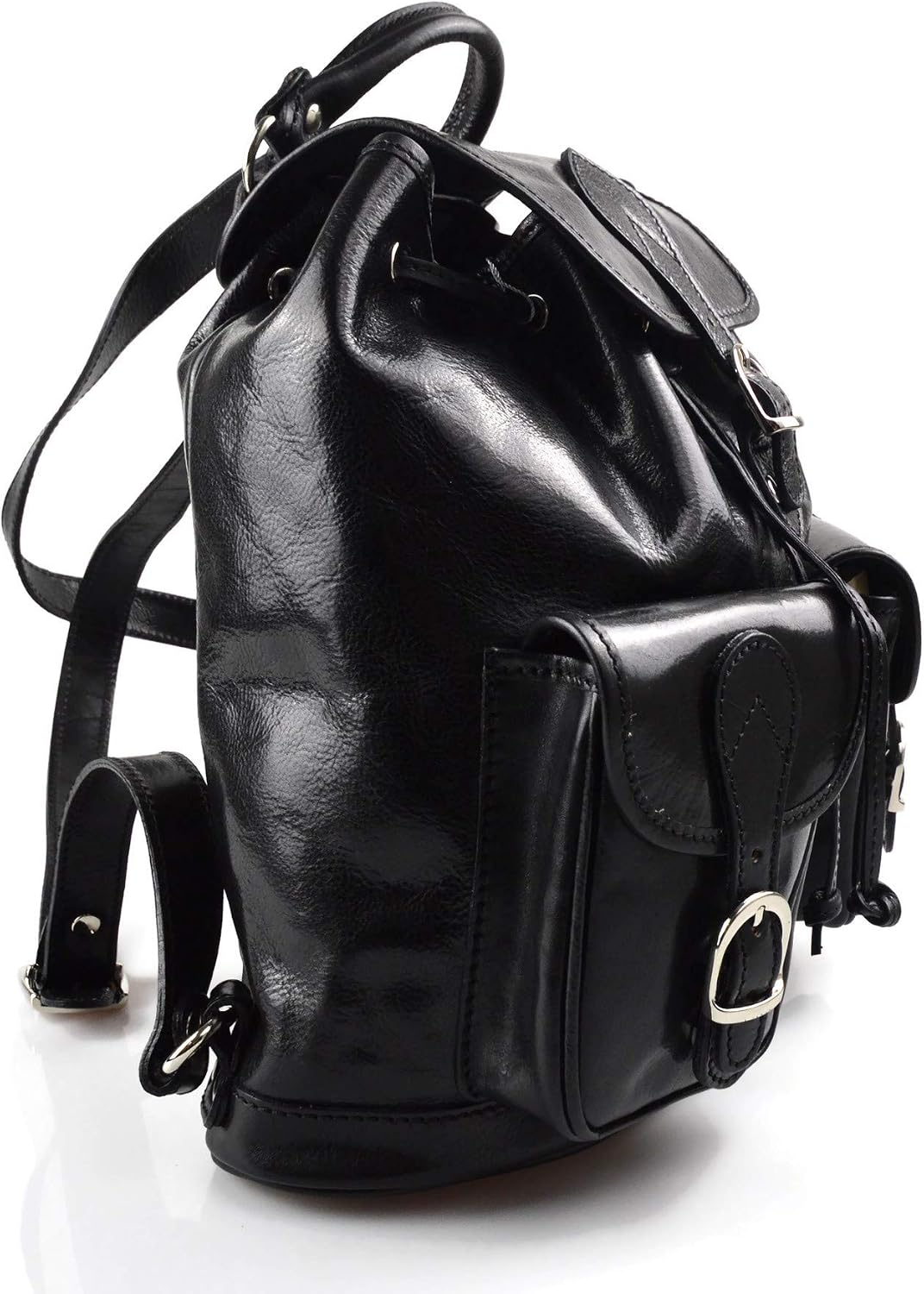 Rucksack leder schwarz rucksack damen herren reisetasche kalbsleder rucksack leder rucsack schulruck