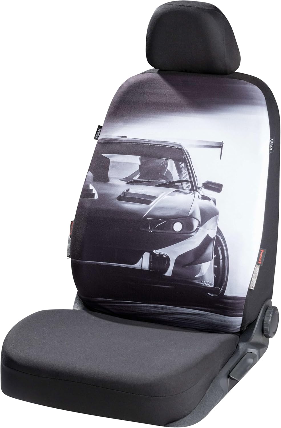 Walser Autositzbezug Race, 1 Vordersitzbezug, Universal PKW-Einzelsitzbezug, Auto-Schonbezug Race-De