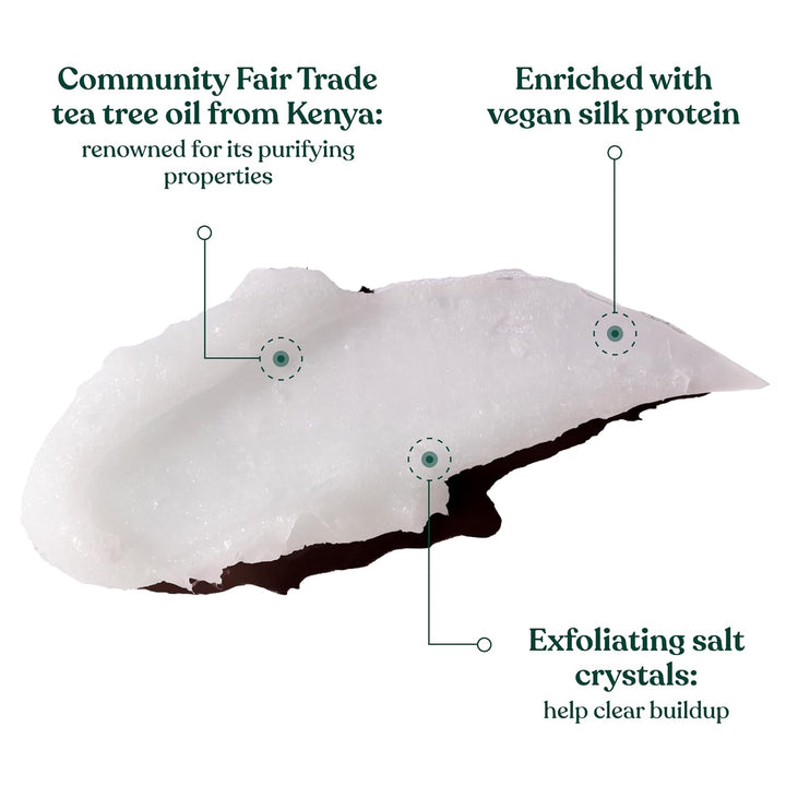 The Body Shop Tea Tree Reinigend & ausgleichend, Peeling für Haar & Kopfleder, veganes Seidenprotein
