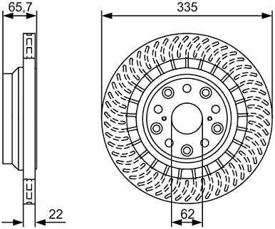 Bosch BD1833 Bremsscheiben - Hinterachse - ECE-R90 Zertifizierung - eine Bremsscheibe