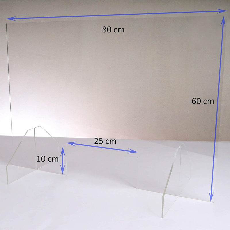 Queence | Hochwertiger Spuckschutz aus Acrylglas | Ideal für Verkaufs-/ und Empfangstresen | Thekena