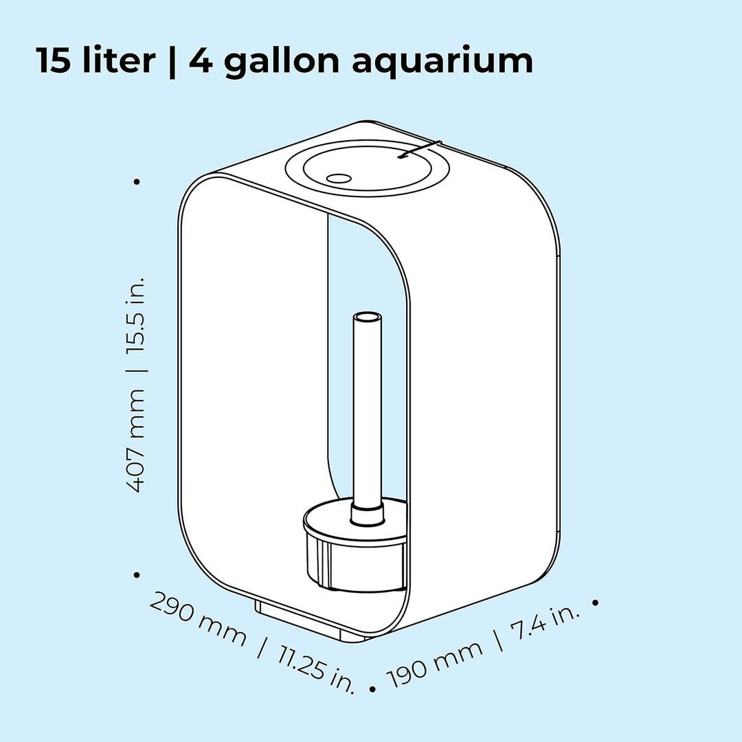 biOrb 72047 LIFE 15 LED transparent - dekoratives 15 Liter Aquarium Komplett-Set mit Filtersystem, L
